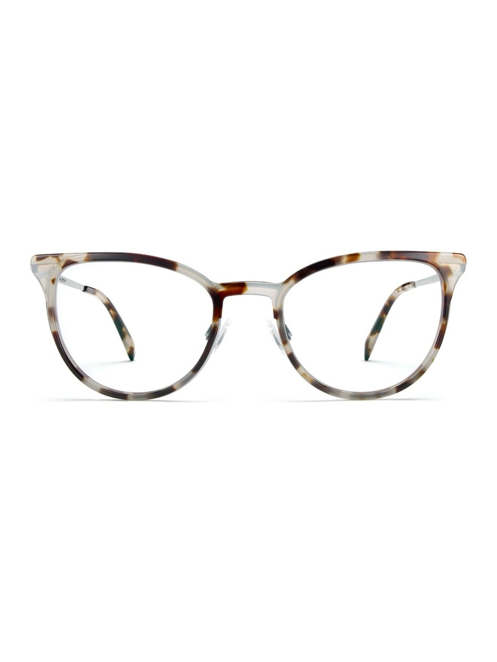 Warby Parker Lindley Pearled Tortoise With Lilac Silver Glasses